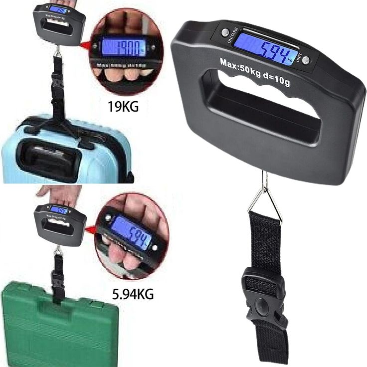 TRIXES Portable Digital Luggage Scales Travel Accessory 50kg Suitcase Weight Measure